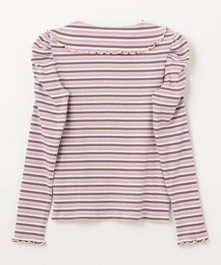 ANY KIDS リボン テレコボーダー Ｔシャツ ピンク系