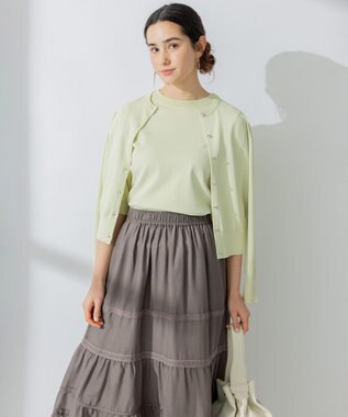 組曲 【8色展開・アンサンブル対応】ブーケカラーカーディガン グリーン系