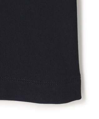 UNFILO ハイツイストスムース カーディガン ネイビー×パールボタン