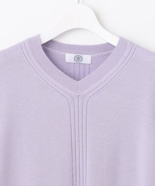 J.PRESS LADIES L CLEAR LIGHT WOOL Vネック ニット ふじ色系