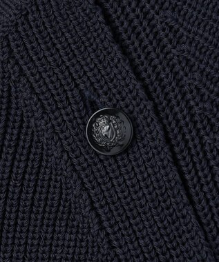 BEIGE， HELIODOR / スポンディッシュマリンボタンニット Navy