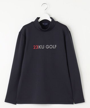 23区GOLF 【MEN】ストレッチ裏フリース モックネック ネイビー系