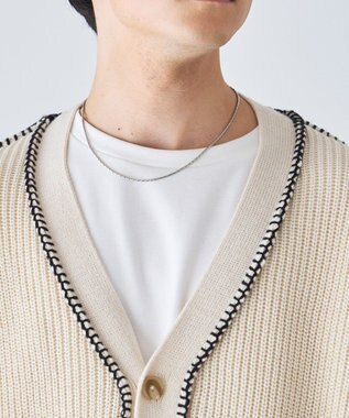 WEGO ハンドステッチカーディガン ホワイト