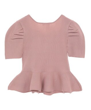 Green Parks ・ｓｗｉｎｇ　ｂｙ　ハートネックペプラムニット Off White