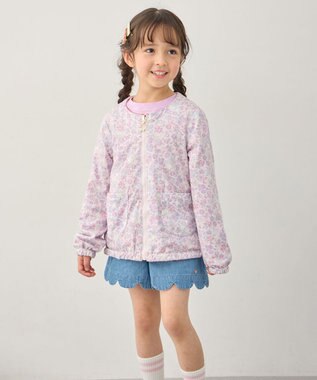 ANY KIDS 【フード取り外し/洗濯機可能】撥水加工リバーシブルゾン ピンク