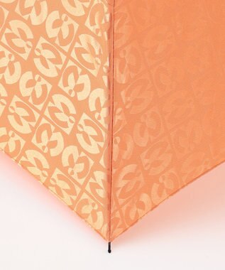 MOONBAT 【雨傘】 ミラショーン (milaschon) 折りたたみ傘ジャカード織り ライトオレンジ