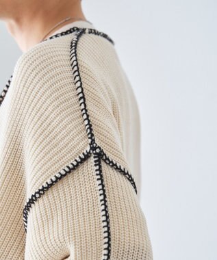 WEGO ハンドステッチカーディガン ホワイト