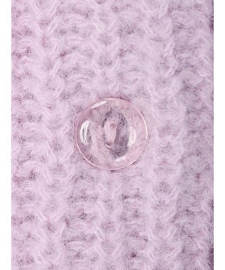 earth music&ecology ヘアリーショートニットカーディガン Lavender