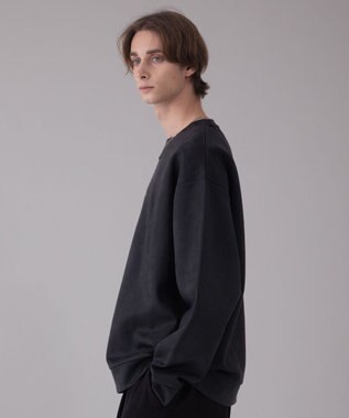 WEGO 【ユニセックス着用ITEM/2点SET/MLサイズ展開】アクセ付きフェイクスウェードプルオーバー ブラック中濃色