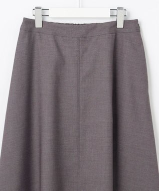 J.PRESS LADIES ギャバストレッチ フレア スカート グレー系