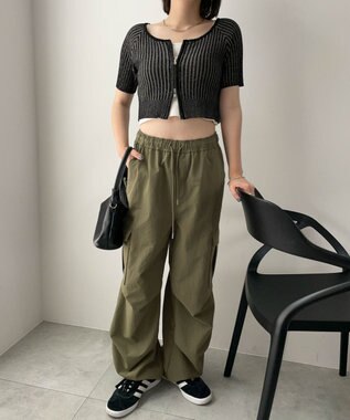 WEGO ダブルジップオフショルニットトップス ブラック