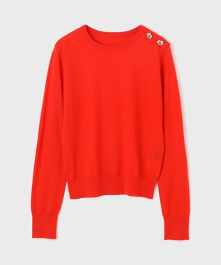 GRACE CONTINENTAL クルーニットトップ レッド