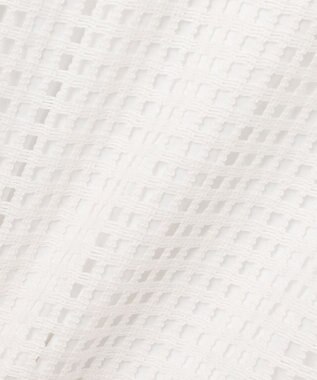 Feroux 【洗える】シアーチェックラッセル ワンピース ホワイト系