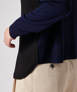 Paul Smith バイカラー シャツコンビ ニット ブラック