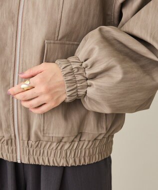 CRAFT STANDARD BOUTIQUE フェイクレザー衿ボアブルゾン Beige