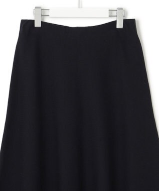 23区 【洗える】テンセルストレッチ フレア ニットスカート ブラック系