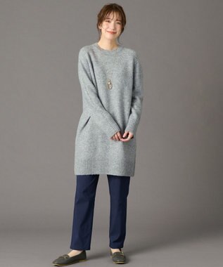 ANY L ニットチュニック ライトグレー