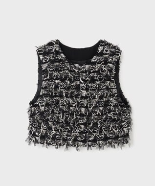 GRACE CONTINENTAL コンパクトフリンジベスト マルチ