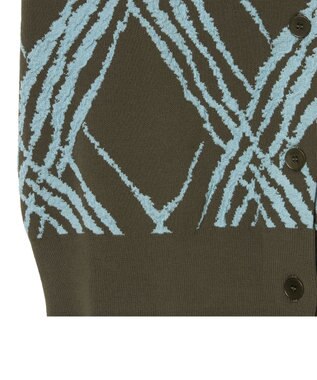 JOSEPH チェックニット　カーディガン Palm Leaf/Chambray