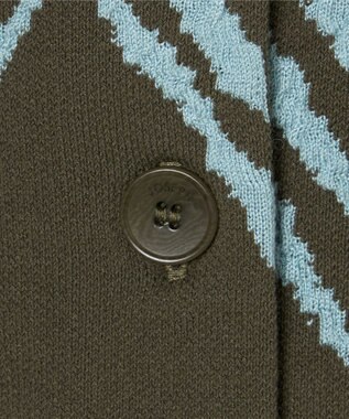 JOSEPH チェックニット　カーディガン Palm Leaf/Chambray