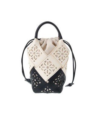 genten 【WEB限定カラー】サステナブルカットワーク ポシェット ネイビー