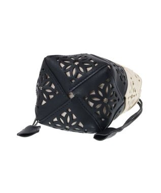 genten 【WEB限定カラー】サステナブルカットワーク ポシェット ネイビー