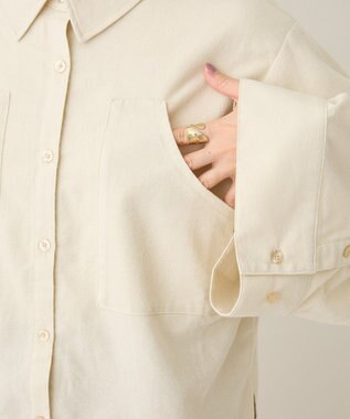 CRAFT STANDARD BOUTIQUE ビッグ袖デザインシャツ Ivory