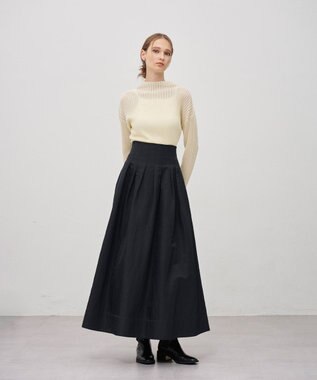 uncrave ヴィンテージタフタ フレアスカート ブラック