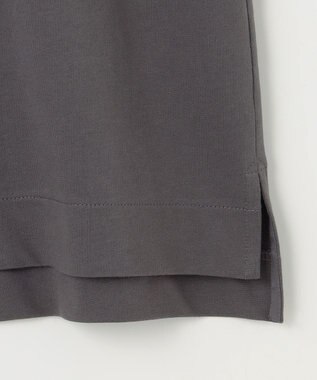 組曲 L ミニ裏毛チュールスリーブ カットソー チャコールグレー系