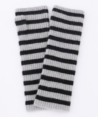 23区 ピュアカシミヤ アーム ウォーマー ライトグレー系1