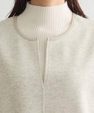 Green Parks 圧縮ポンチ合皮パイピングジャンスカ Ivory