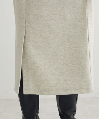 Green Parks 圧縮ポンチ合皮パイピングジャンスカ Ivory