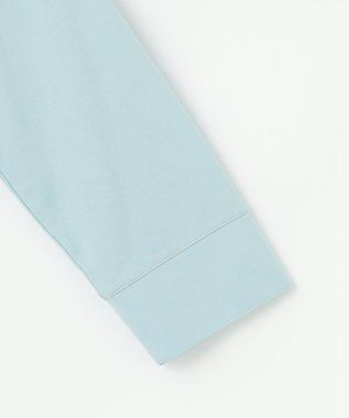 J.PRESS LADIES キャタピラシャツジャージー バンドカラー カットソー ライトアクア系