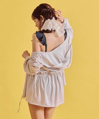 San-ai Resort（三愛水着楽園） 【SALE】シャツ風パーカーM・L【Big Apple's（ビッグアップルズ）】 ベージュ