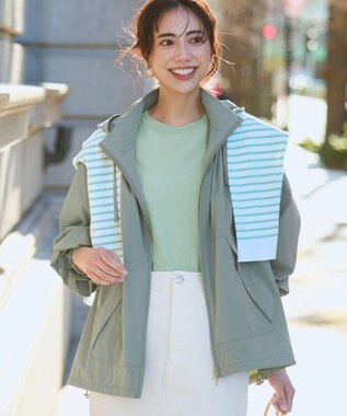 23区 2WAY ストレッチタフタ ボリュームスリーブブルゾン