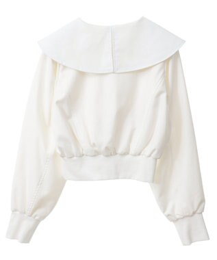 Green Parks ｄａｚｚｌｉｎ　襟付きツイルショートｚｉｐブルゾン Ivory