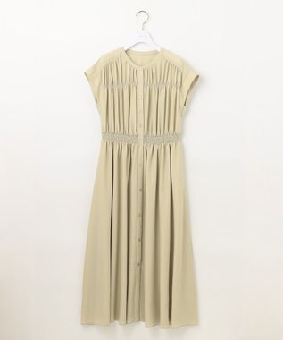 ANY SIS 【撥水】シャーリングシャツ ワンピース イエロー