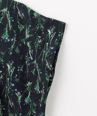 ANY スクエアプリントシャツ ネイビーベース×花柄