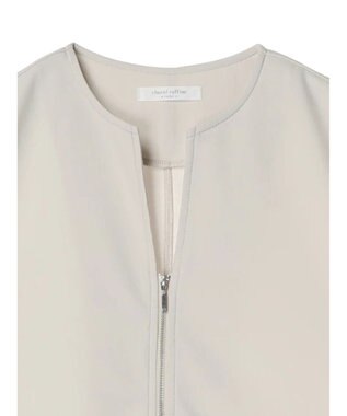 Green Parks フロントＺＩＰカットベスト Ecru