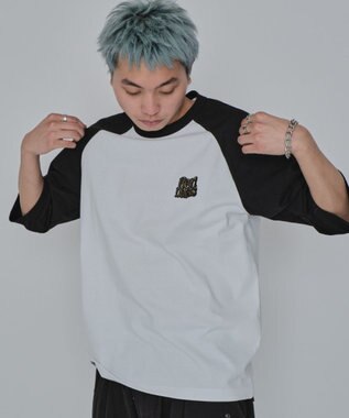 WEGO 【ユニセックス着用ITEM/MLサイズ展開】別注BENDAVISグラフィックラグランT（7S） ホワイト