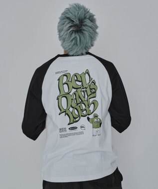 WEGO 【ユニセックス着用ITEM/MLサイズ展開】別注BENDAVISグラフィックラグランT（7S） ホワイト