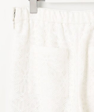 自由区 【カタログ掲載・洗える】フラワータイルレース パンツ オフホワイト