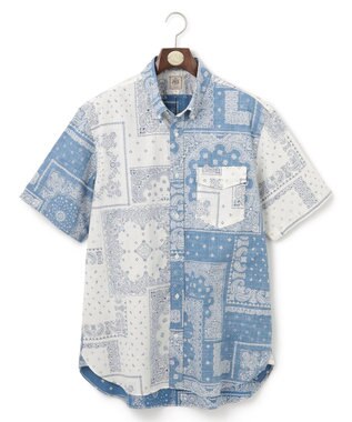 J.PRESS MEN 【KING SIZE】ペイズリーバンダナプリント クレイジーパターンシャツ ダルブルー系9