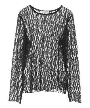 Green Parks パネルラインレースカットプルオーバー Gray