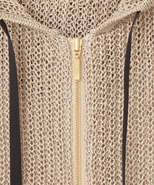 BEIGE， OPTICAL / ニットパーカー Flax