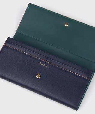 Paul Smith カラードエッジ 長財布 ネイビー