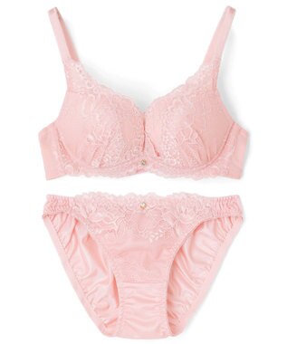 San-ai Resort（三愛水着楽園） 【northerly bra フィットシリーズ 谷間メイク】 カシュクールレースモールド ブラジャー＆ショーツSet B～Fカップ