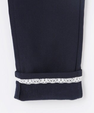 ANY KIDS 7days 裏起毛ガーリーパンツ ネイビー