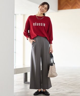 ANY 【6サイズ展開/ウエストゴム】イージーワイドパンツ グレー