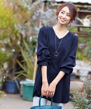 洗える 大人可愛いつまみタックパフ袖チュニック Tiaclasseファッション通販 公式通販 オンワード クローゼット